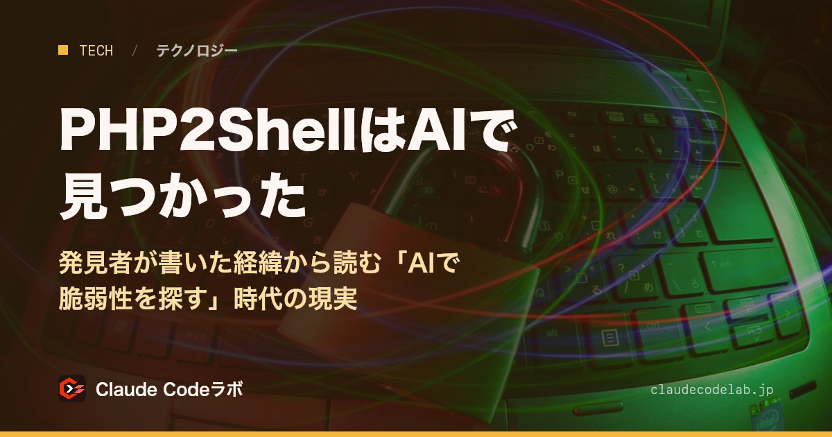 PHP2ShellはAIで見つかった 発見者が書いた経緯から読む「AIで脆弱性を探す」時代の現実