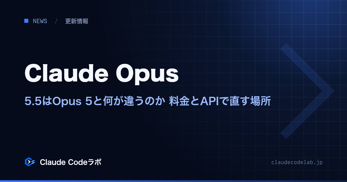 Claude Opus 5.5はOpus 5と何が違うのか 料金とAPIで直す場所
